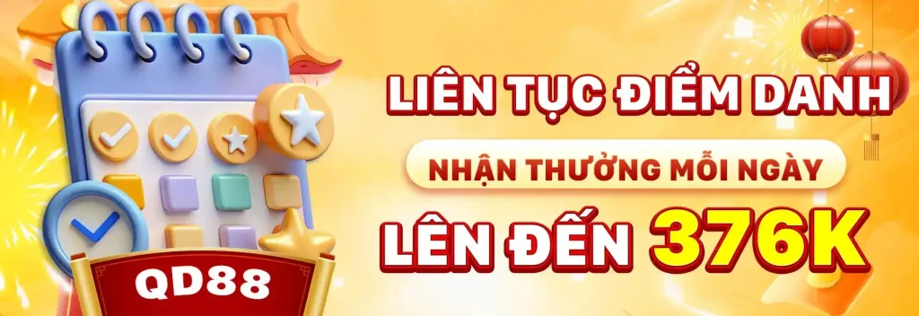 Điểm danh nhận thưởng 376k